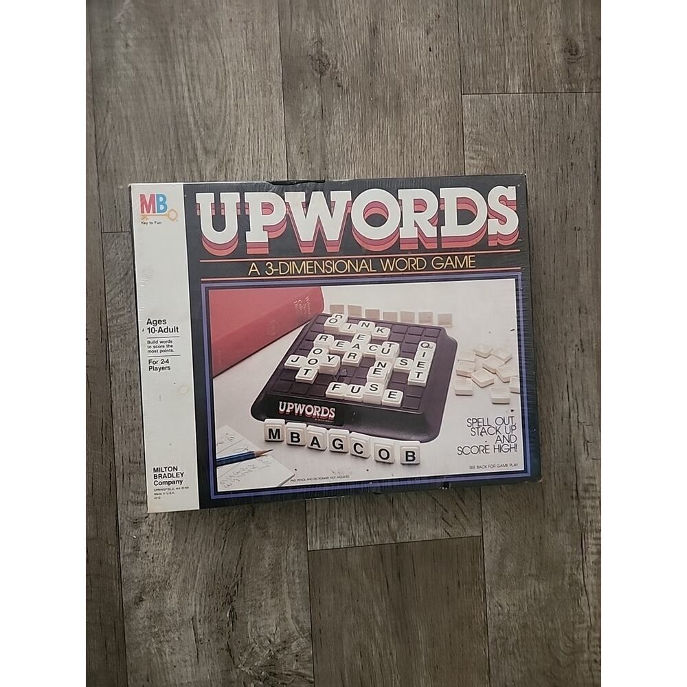 VINTAGE UpWords 3-Dimensional Word Board Game Milton Bradley 1983 New/Sealed